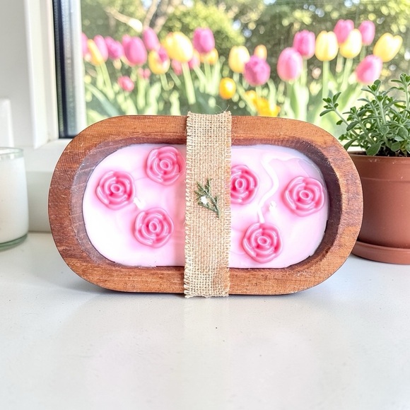 1️⃣0️⃣oz 3 Wick Scented ParaSoy Wax Wood Bowl Candle - Picture 7 of 7